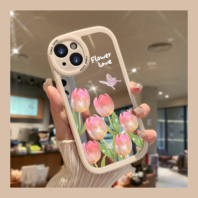 Women Tulip Mirror iPhone Case