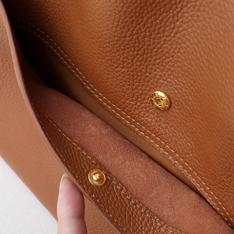 Solid Women Leather shoulder bag