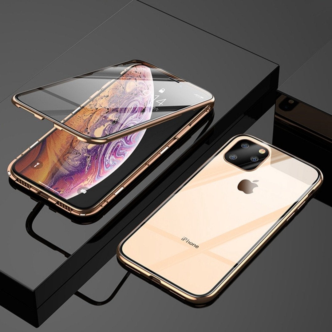 iPhone 14 Series (Front+Back) Double Magnetic Glass Case (BUY 1 GET 1 FREE 🔥)