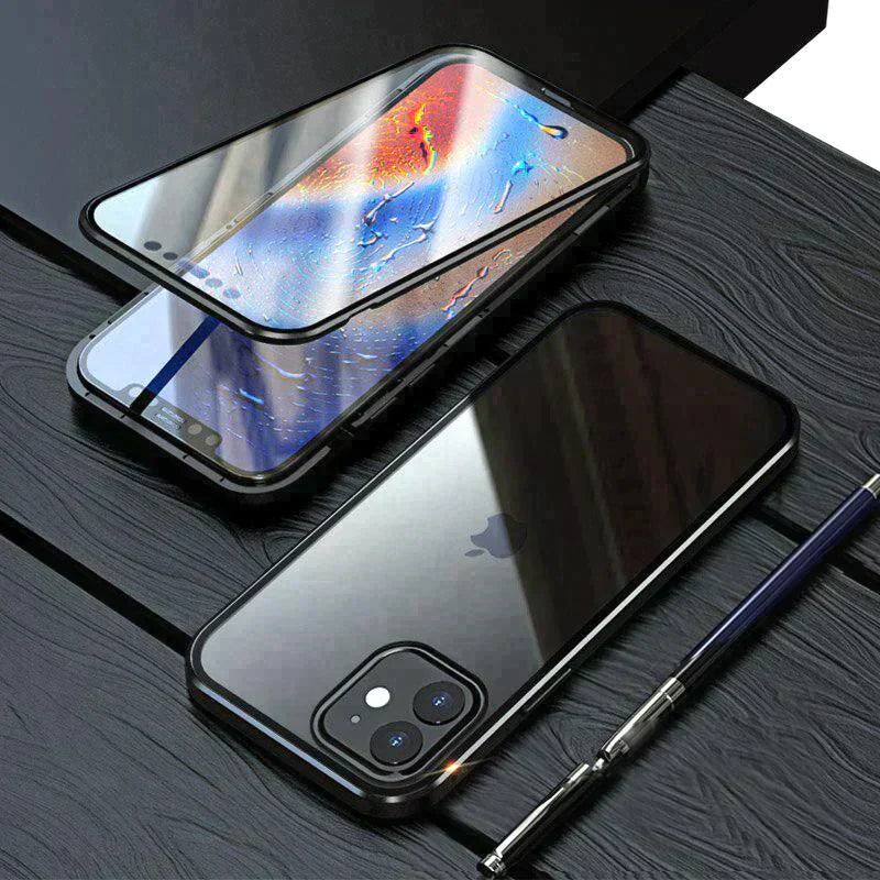 iPhone 14 Series (Front+Back) Double Magnetic Glass Case (BUY 1 GET 1 FREE 🔥)